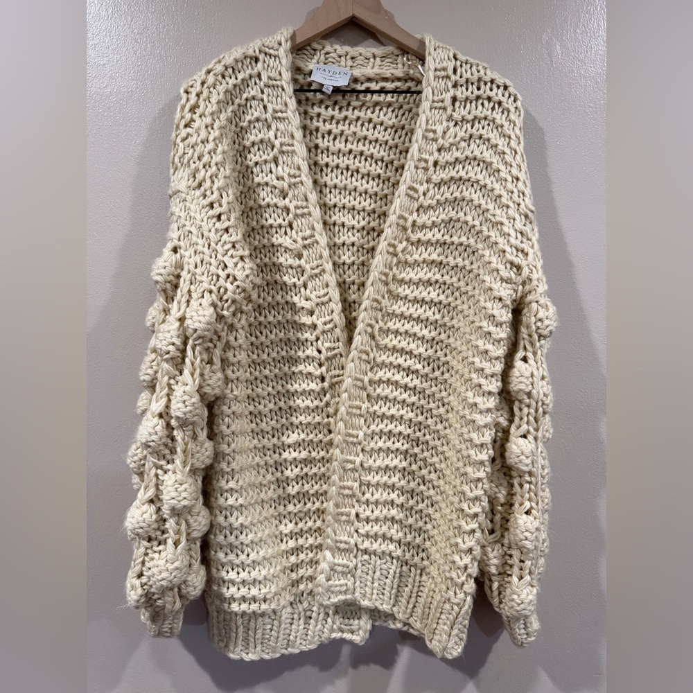 Hayden Cream Chunky Knit Cardigan Great Condition